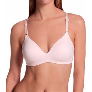 Warners No Side Effects Wire-Free T-Shirt Bra 36D Pale Pink